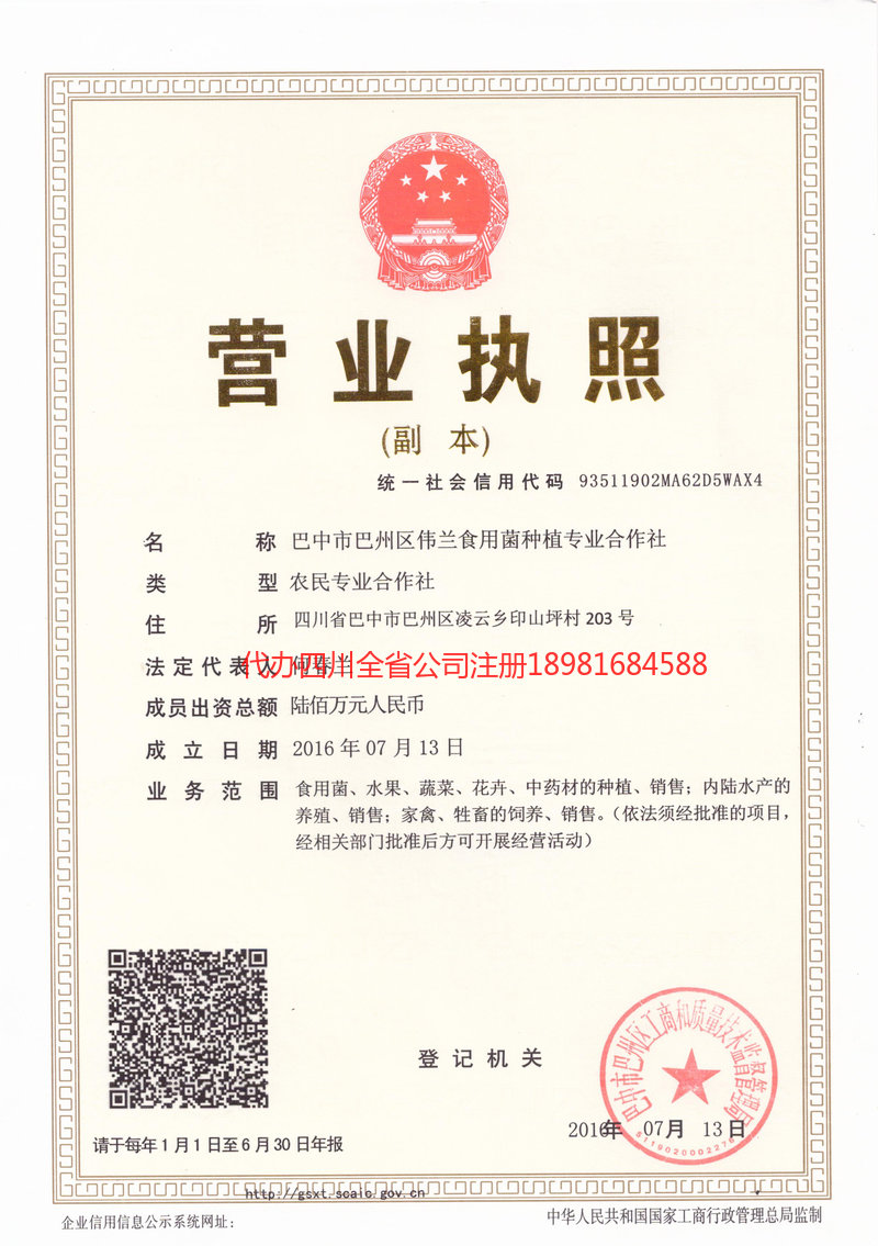 德兴德兴伟兰食用菌种植专业合作社